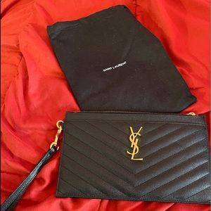 Saint Laurent Large Monogram Bill Pouch